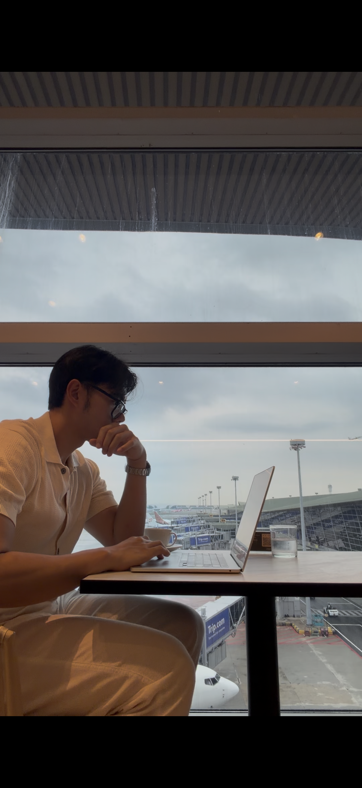 Working from the airport before a flight to Langkawi